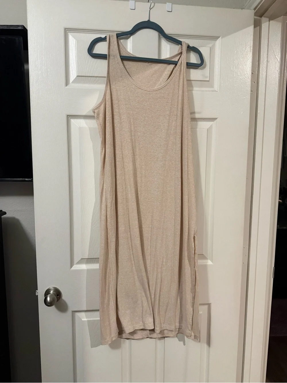 Old Navy Beige Sleeveless Knit Tank Dress